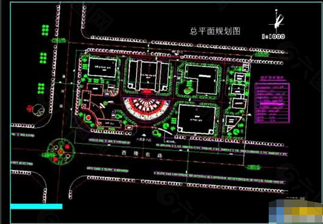 某药厂总平面规划cad设计图