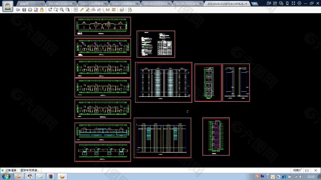 19层经典纯剪力墙住宅楼建筑全套cad