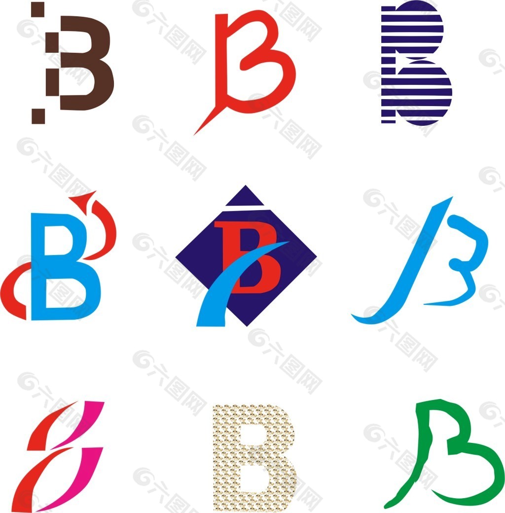 b字母logo設計素材平面廣告素材免費下載(圖片編號:5171564)-六圖網