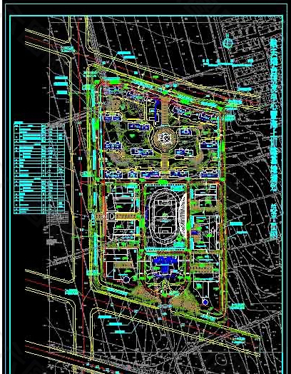 海上训练基地规划总平面cad施工图