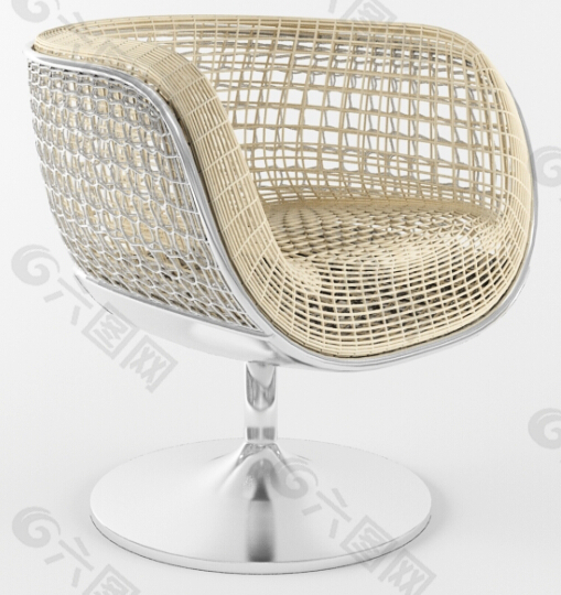 创意休闲藤椅3d模型