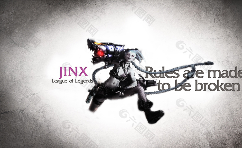 英雄联盟 JINX 全屏壁纸图片