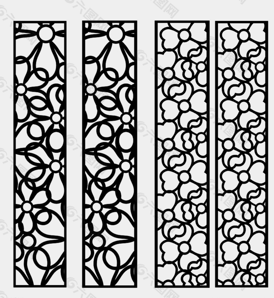 四叶草雕花  镂空隔断图片