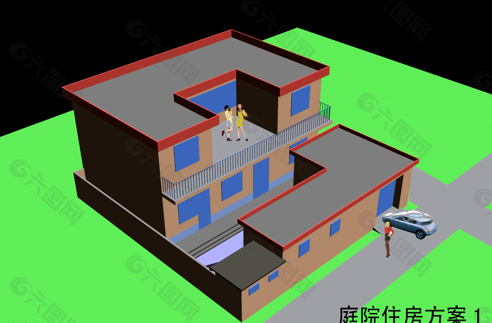 简易二层住房图片