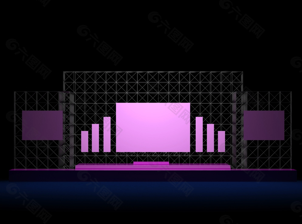 舞台紫色图片
