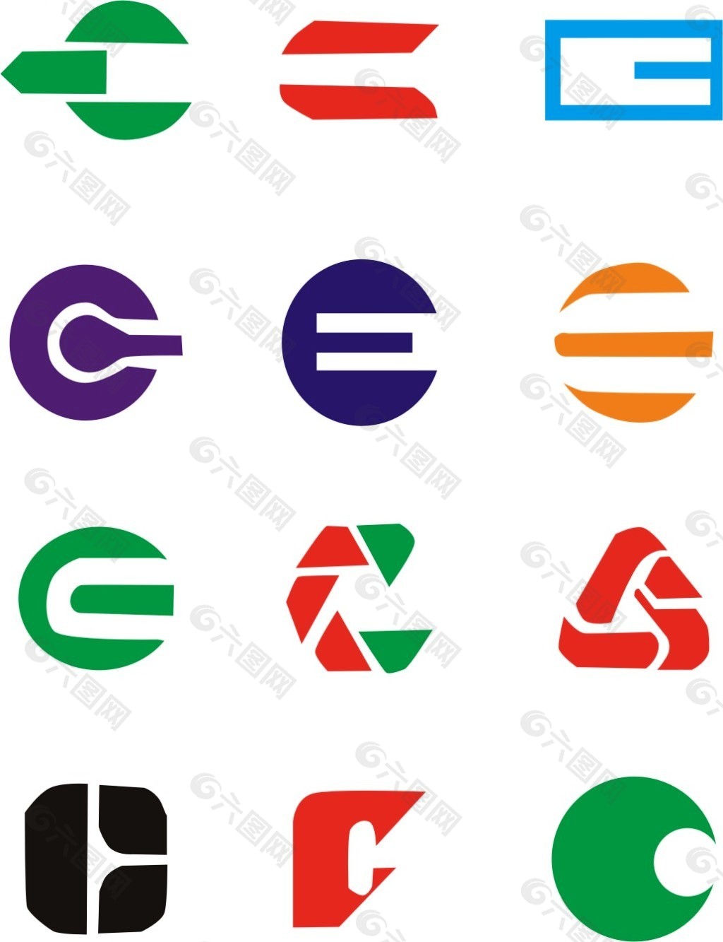 c字母logo設計素材