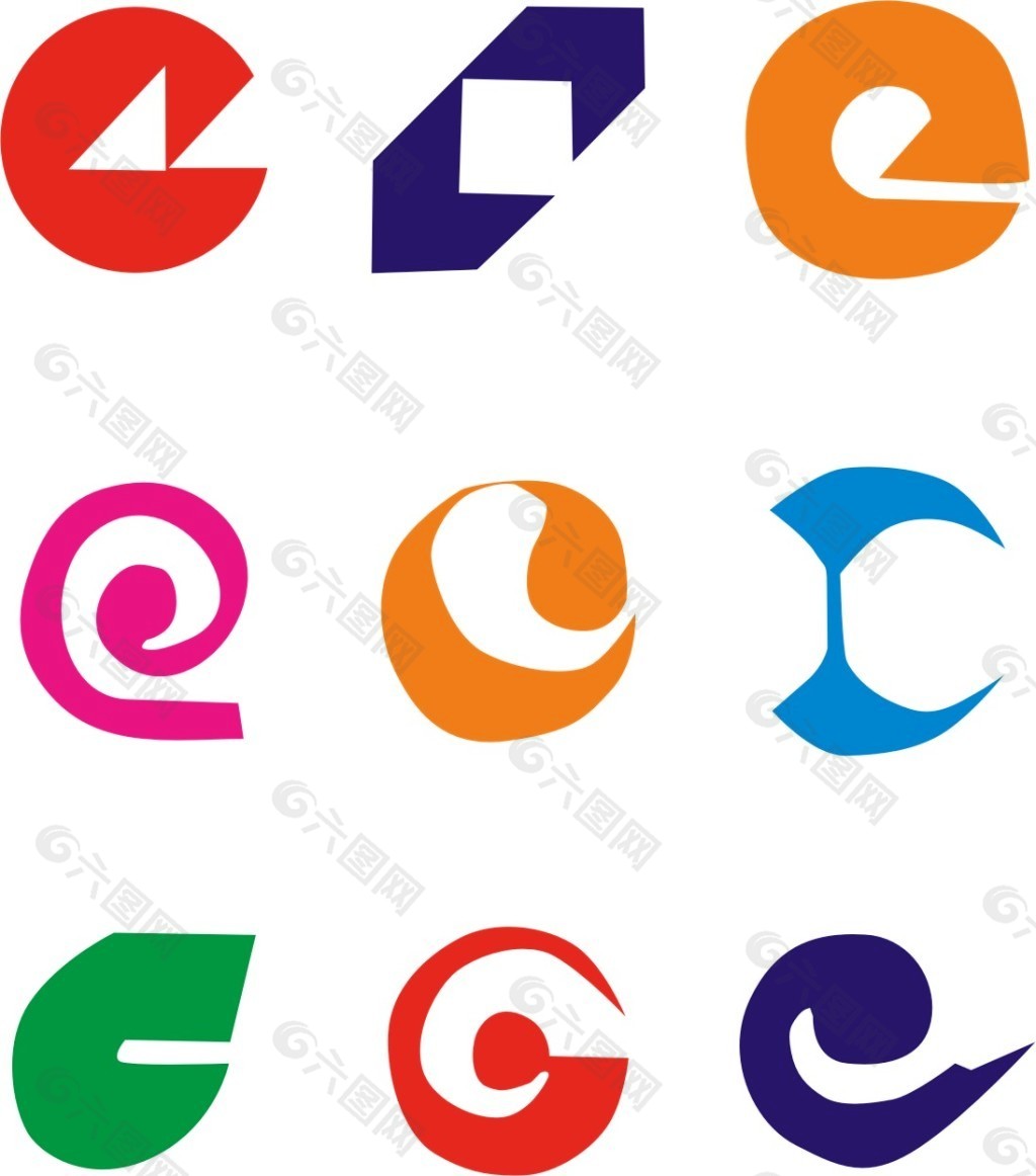 c字母logo设计素材