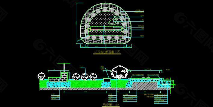 环形花坛设计图纸