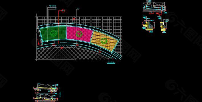 扇形花坛设计图纸