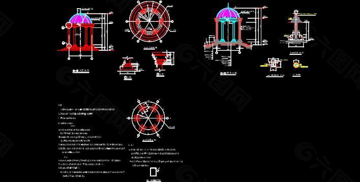亭廊设计图纸