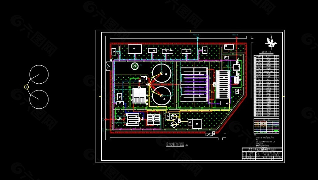 污水处理厂总平面图