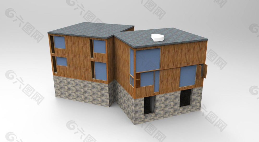 费舍住宅模型渲染图图片