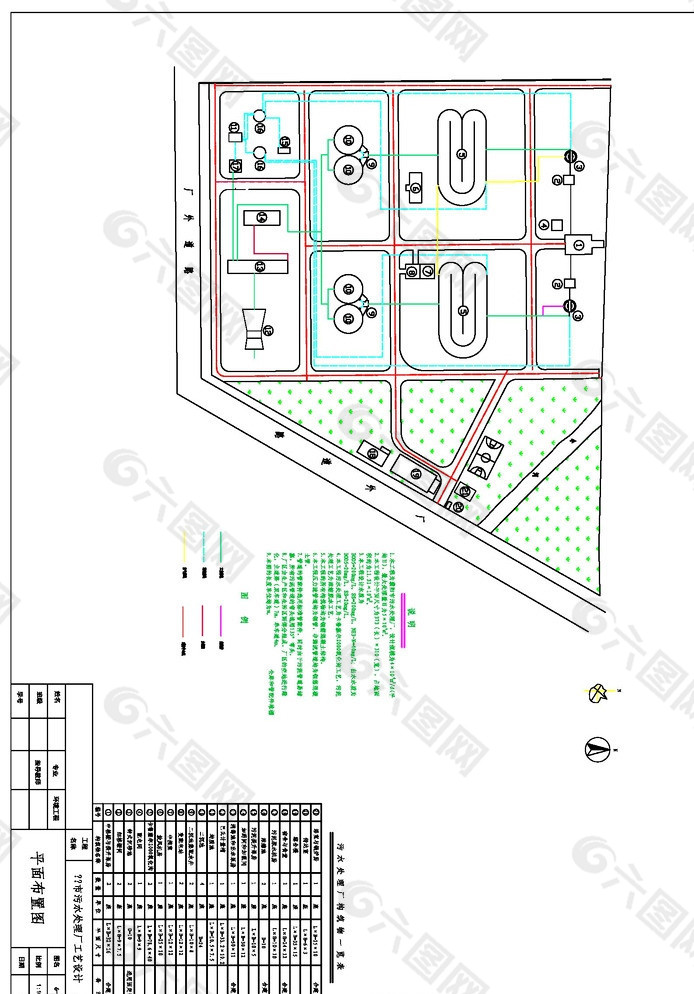 污水处理厂平面布置图图片