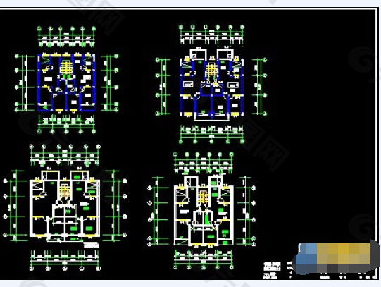 全套户型平面cad图集dwg
