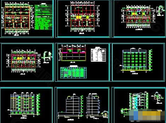 一套完整的住宅楼cad建筑图纸