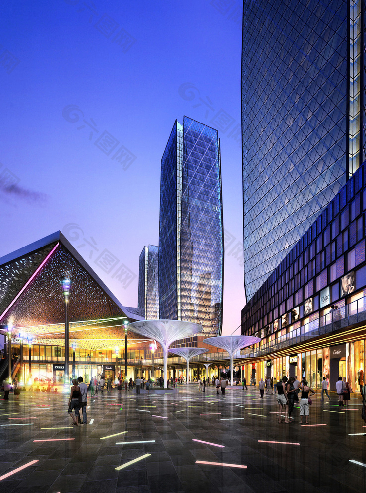 商业综合体效果图图片