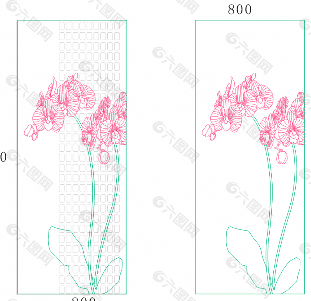 蝴蝶 花 玻雕图片