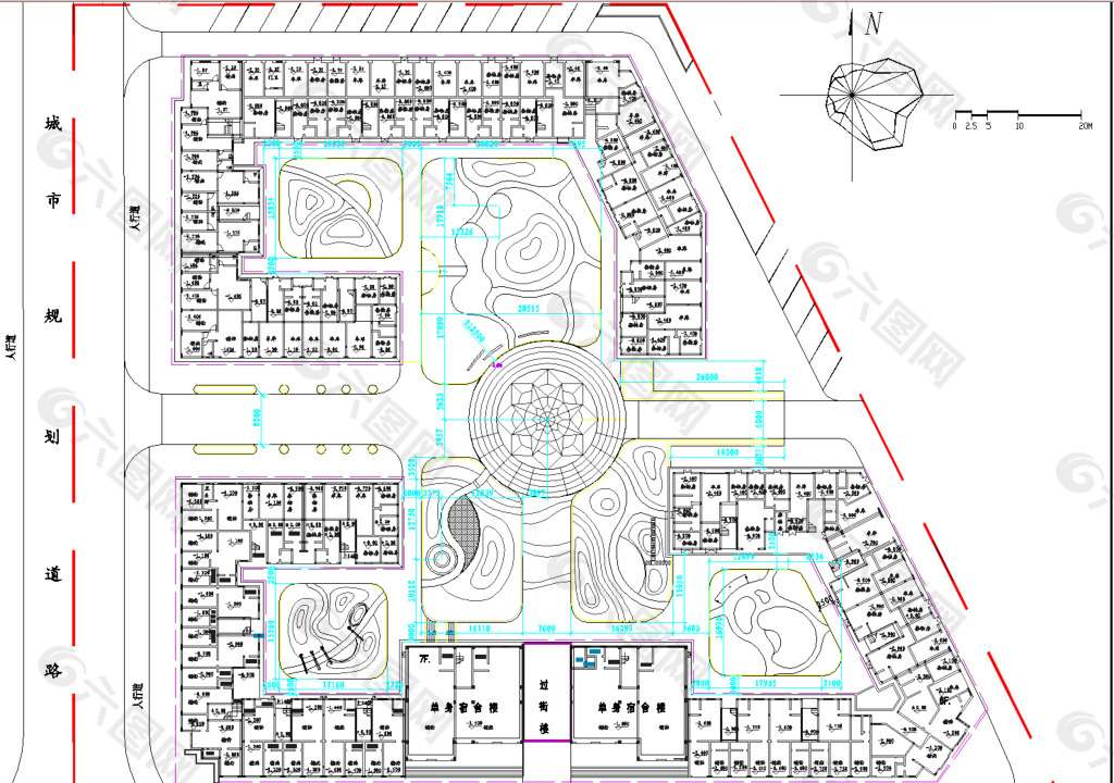 公园景观 总平面定位图图片