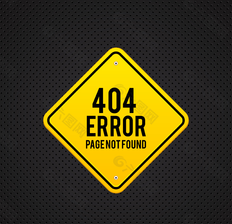 金属404错误页面设计