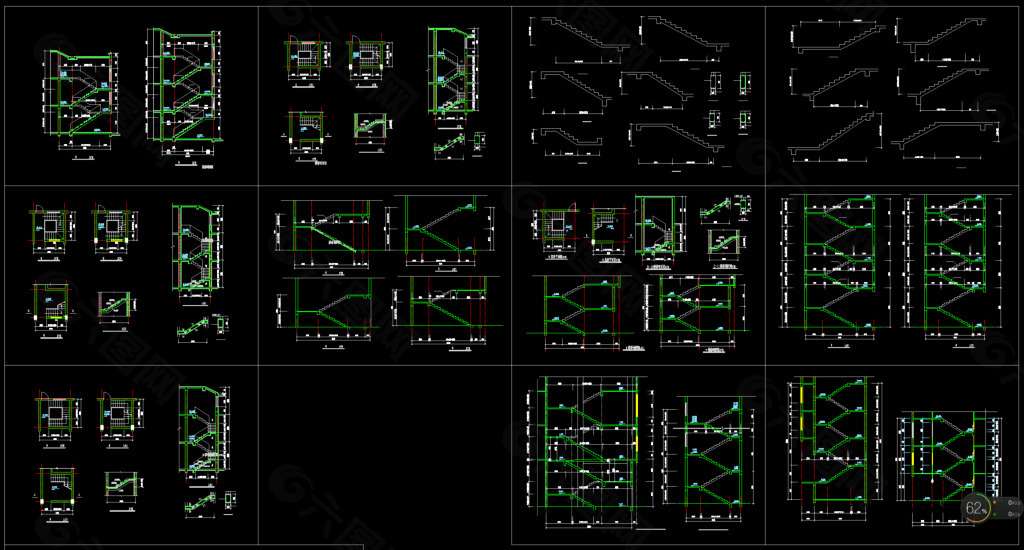 多种楼梯大样图图片