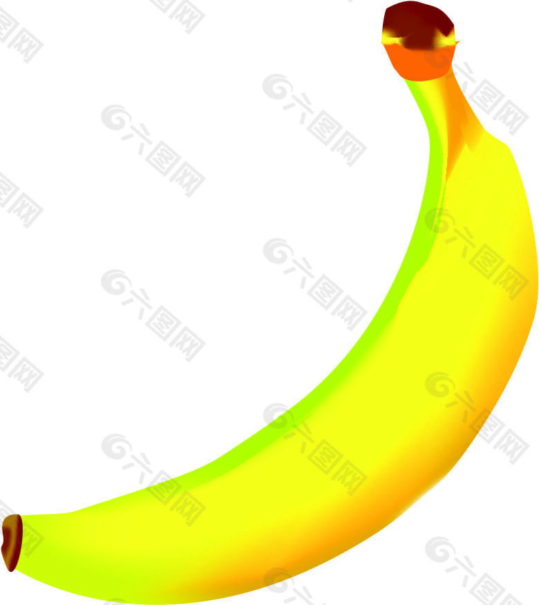 矢量图香蕉黄色卡通