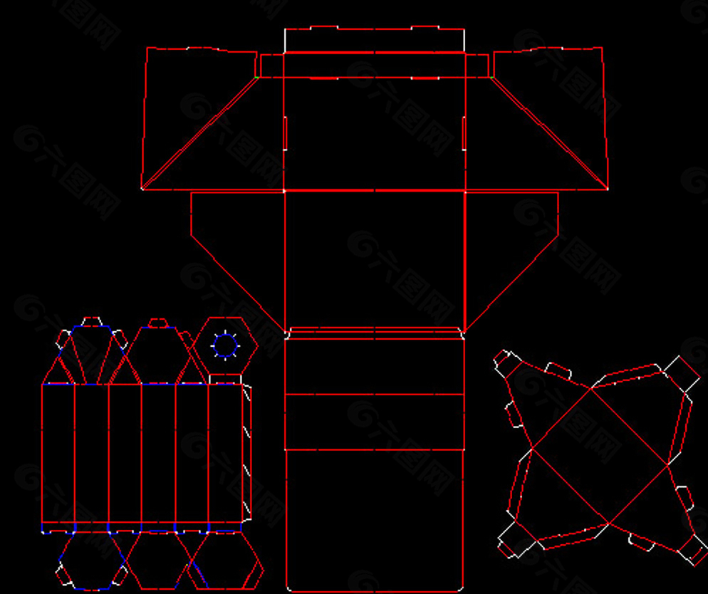 刀版线 齐形 CAD 盒子图片