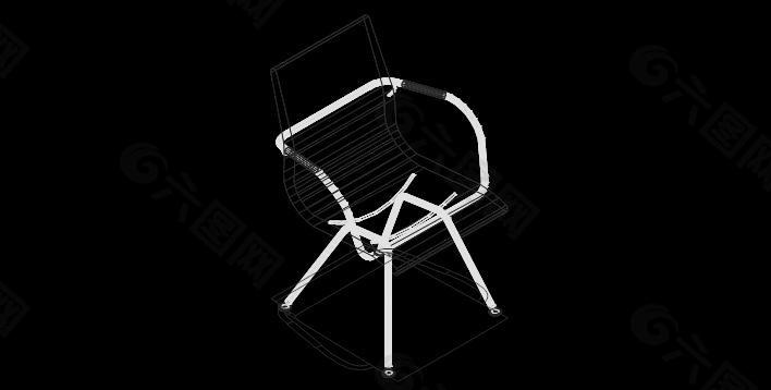 斑马线椅子CAD模型素材