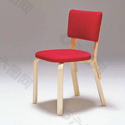 红色高贵凳子CAD模型素材