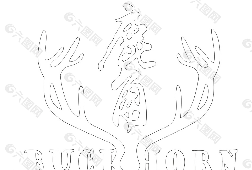 鹿角标志logo图片