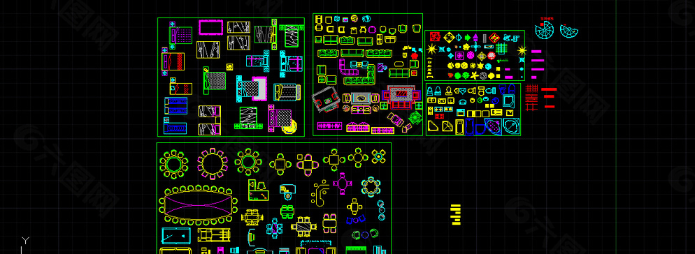 室内CAD家具图库（平面）图片