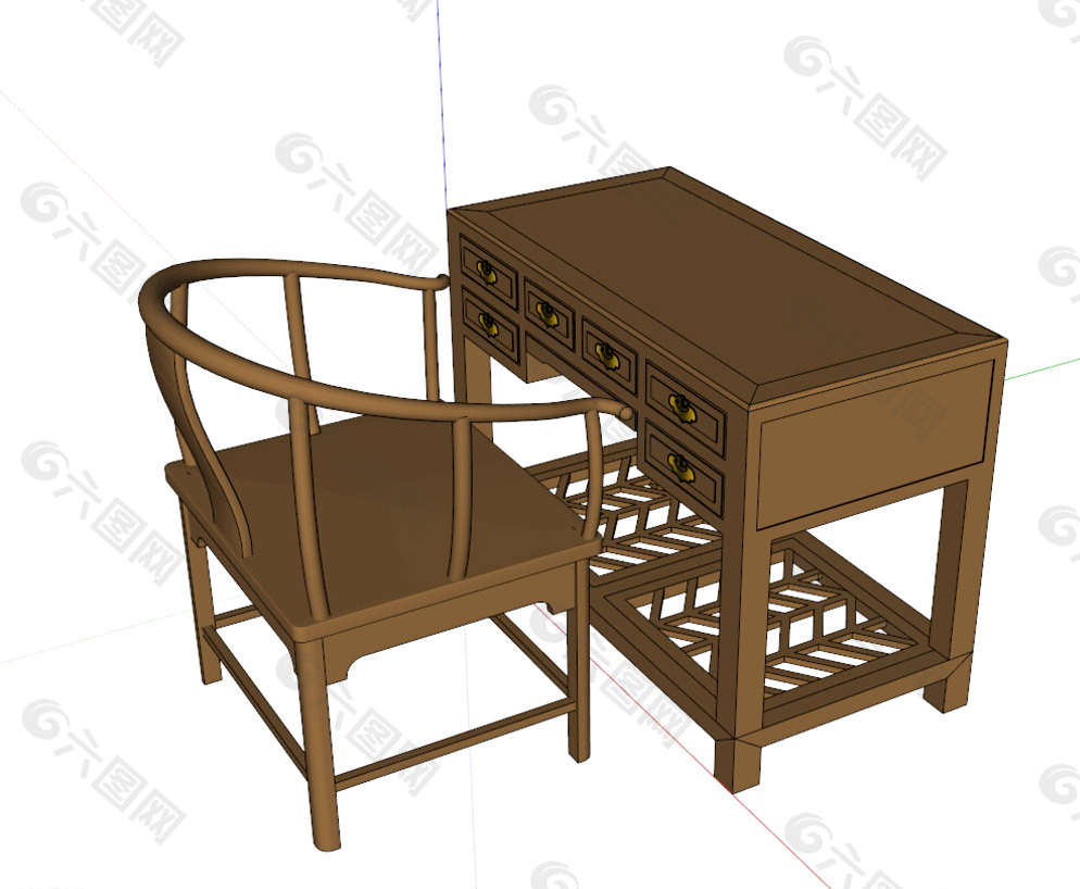 中式家具 中式书桌椅图片