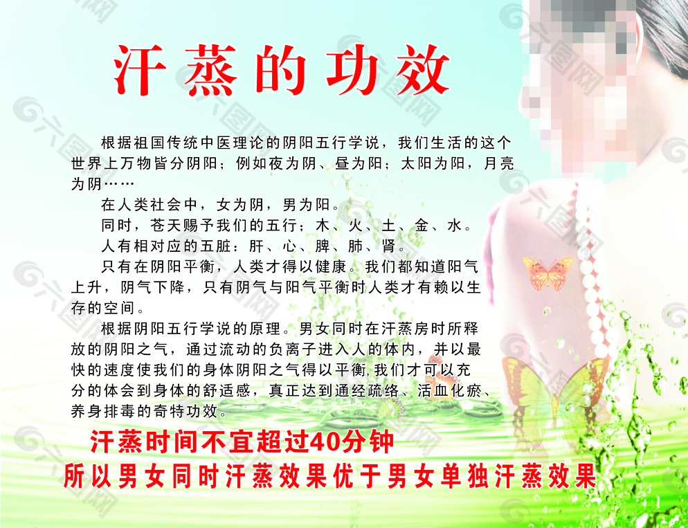 汗蒸的功效小版面图片