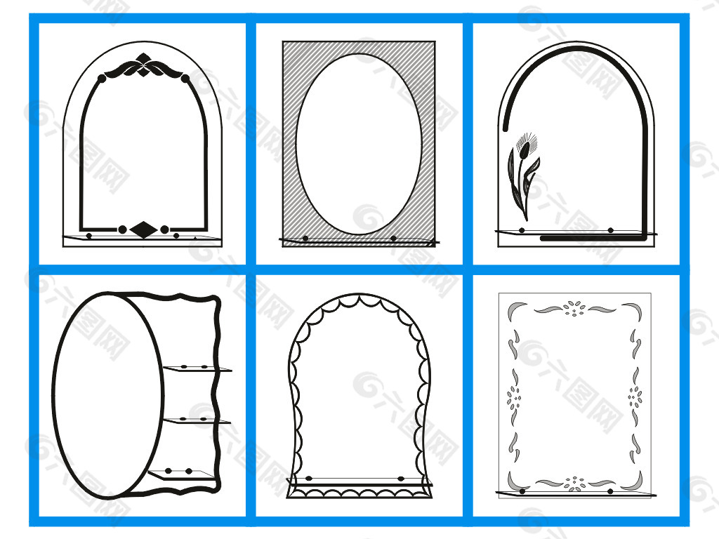 镜子模板图片