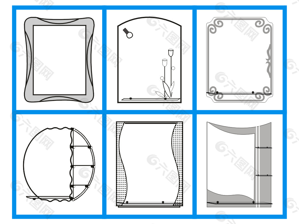 线条镜子图片