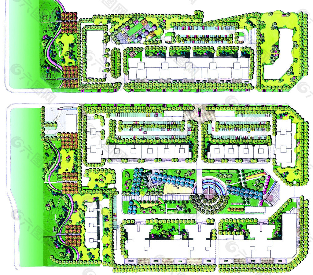 住宅区景观平面总图