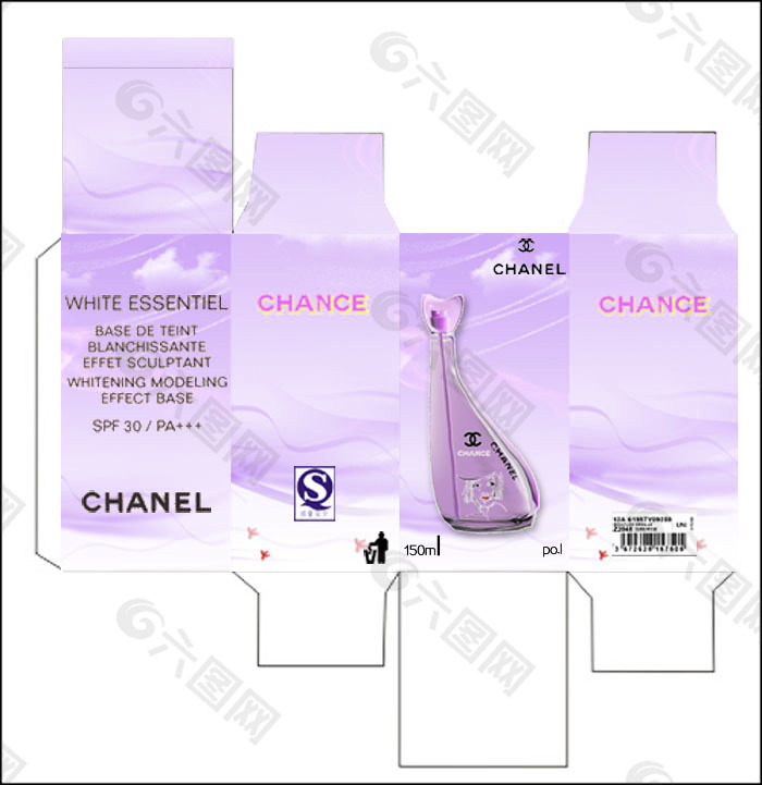 香奈儿包装盒设计制作香水包装设计女性SY