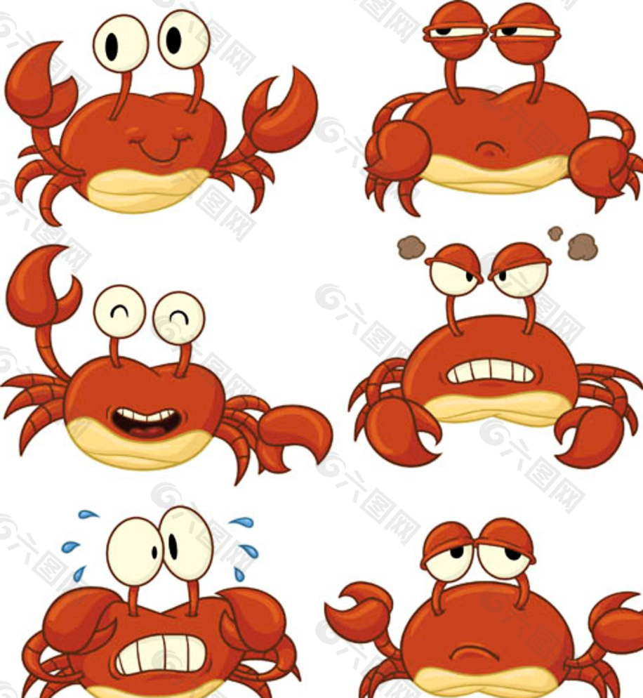 螃蟹动漫矢量图系列图片