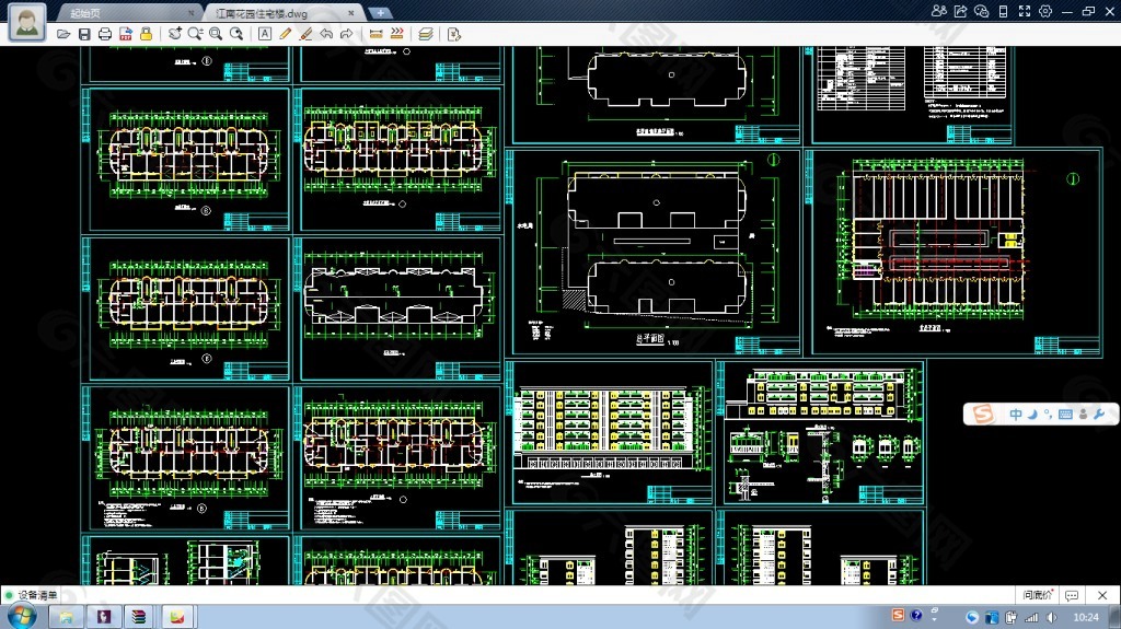 江南某花园洋房住宅楼cad设计施工图