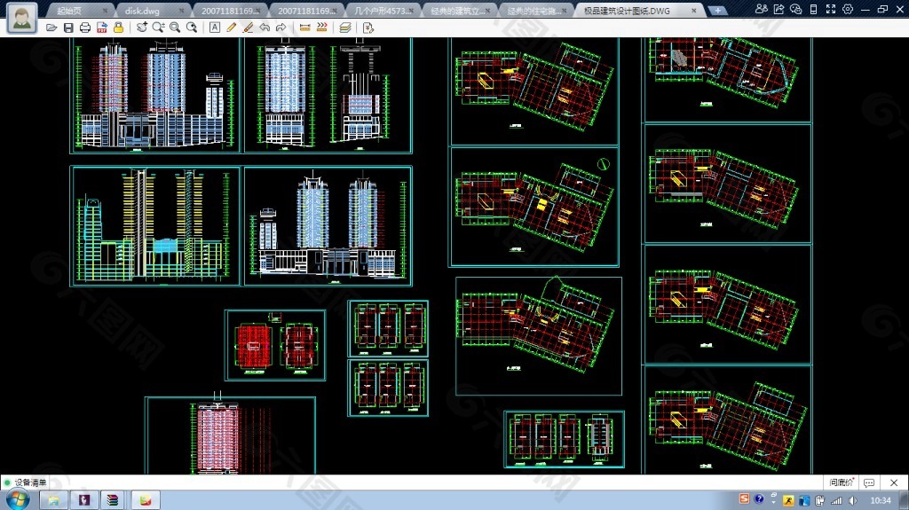 精品高层建筑cad设计图纸dwg格式