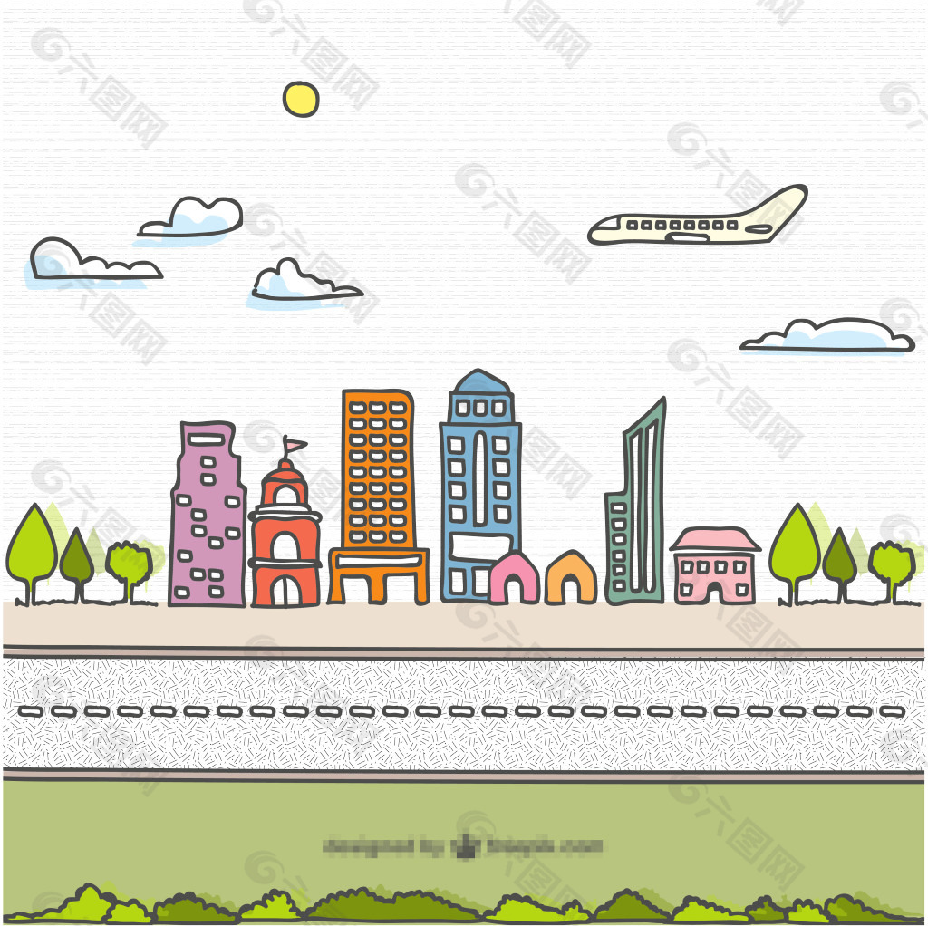 建筑和飞机