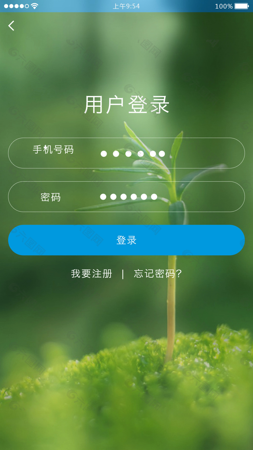 APP登陆界面