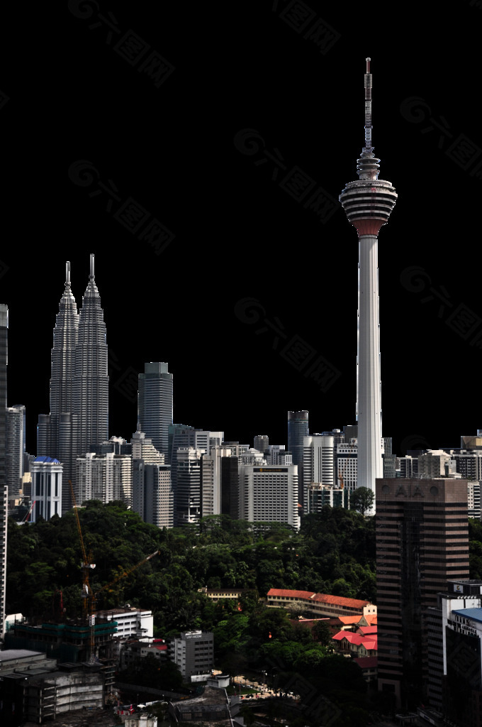 吉隆坡电视塔抠图图片