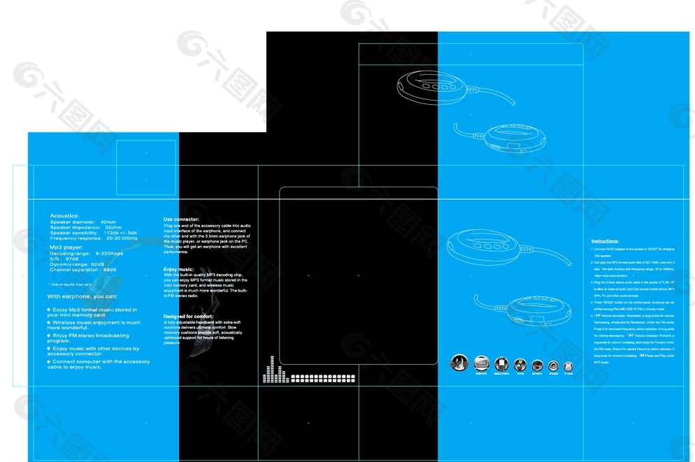 蓝牙耳机音箱包装图片
