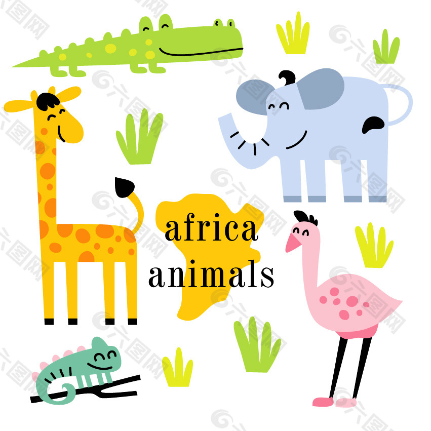 幼儿园的非洲动物