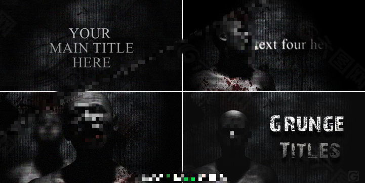 黑色恐怖主题AE模板