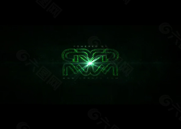 电影绿色字幕展示AE模板