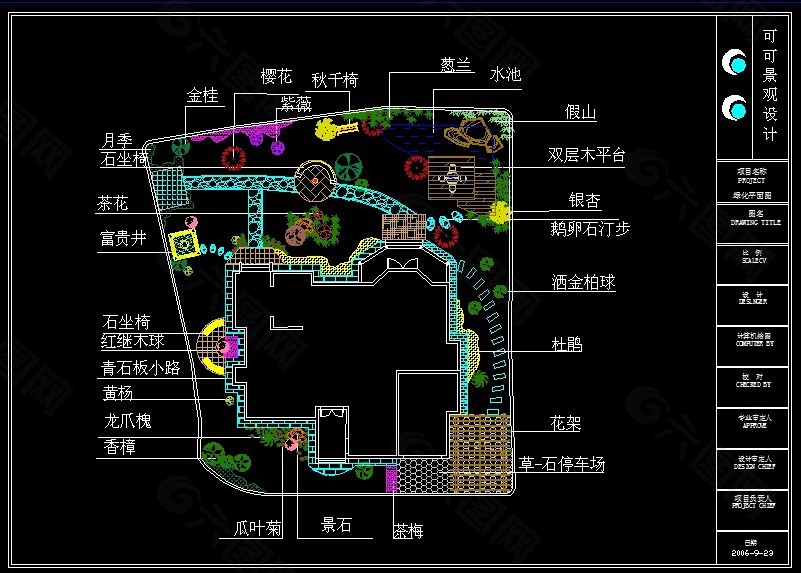 别墅园林景观设计说明图片