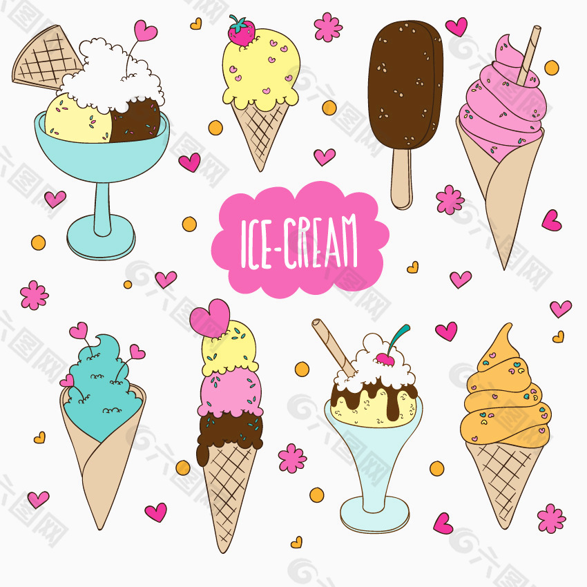 夏日美味冰淇淋