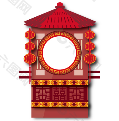 中式传统婚庆花轿