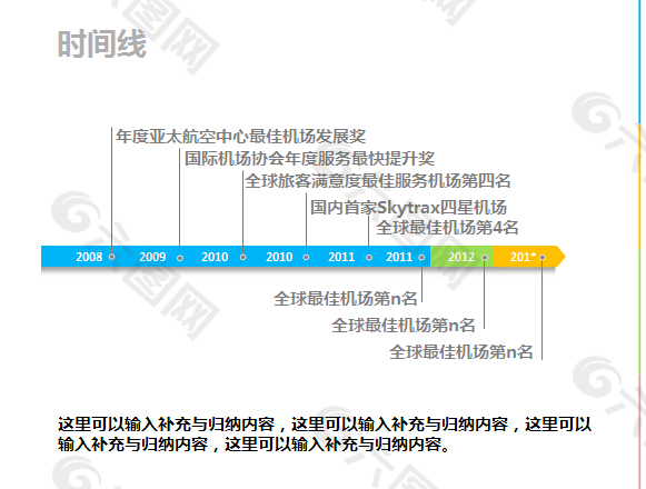 大事记时间线PPT模板素材